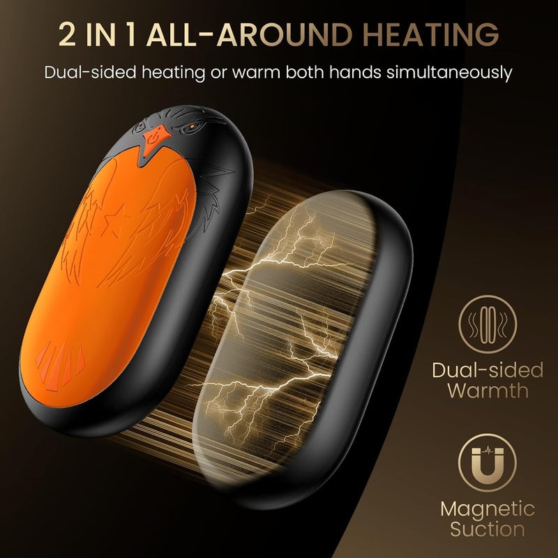 VTHW Magnetic Hand Warmers Rechargeable 2 Pack, Ergonomic Electric Hand Warmer, Up to 24hrs, Pocket Size Handwarmers,Warm Gifts for Raynauds, Golf, Men Women - Image 3